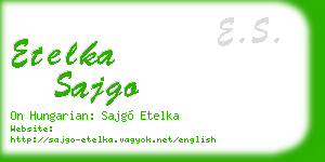 etelka sajgo business card